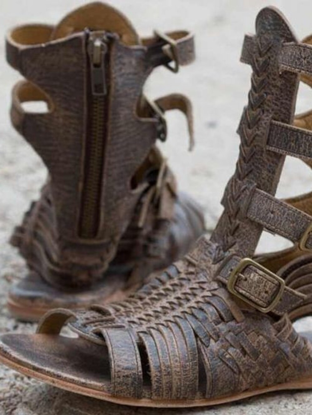 Bed Stu Aurelia F373010 Womens Brown Leather Gladiator Sandals Shoes Size 8